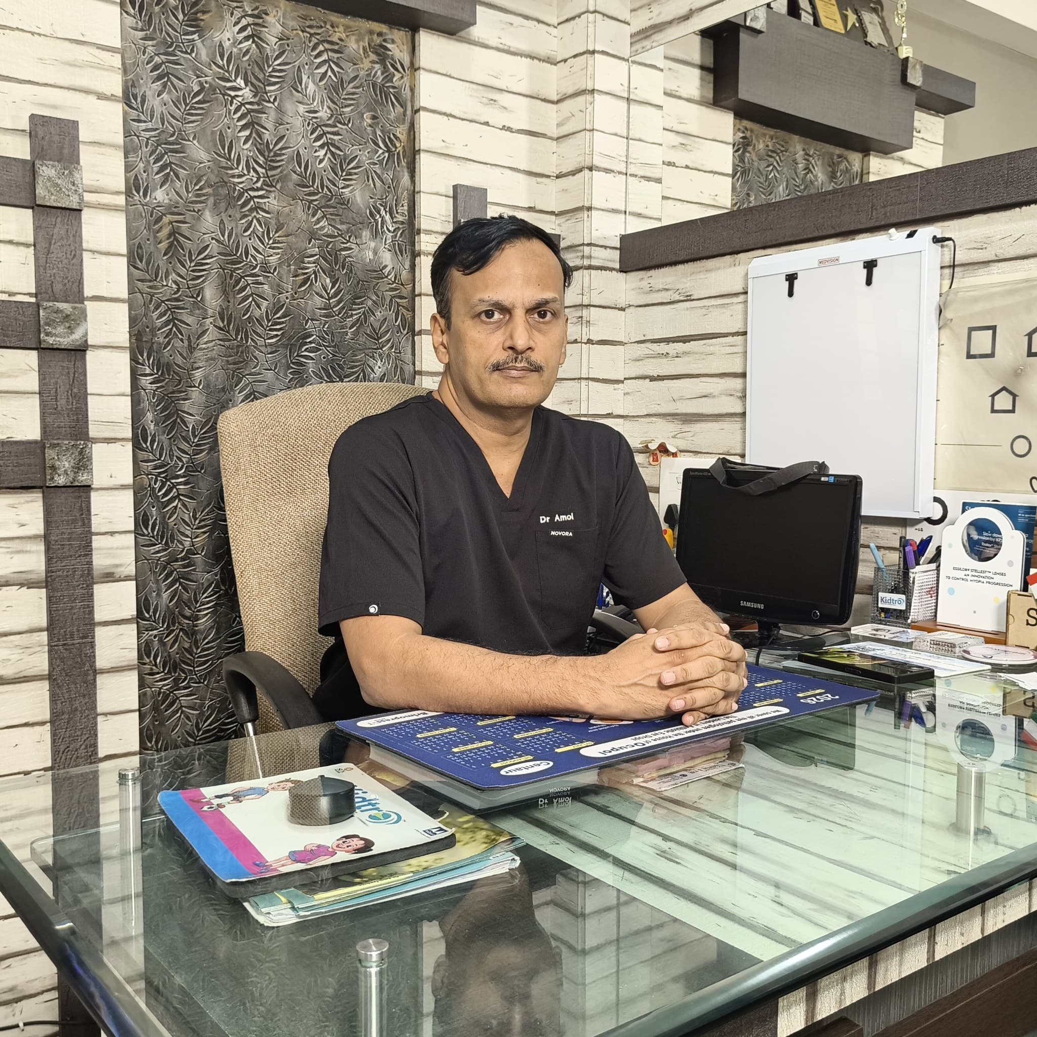 Dr. Amol Tamhane in the Eye Consultation Office